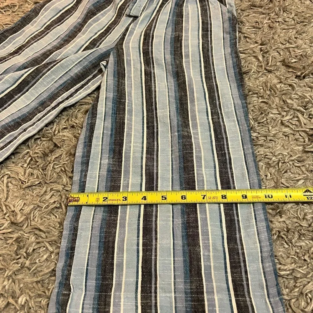 Justice Blue stripes  Girls Knaki Pant sz 8